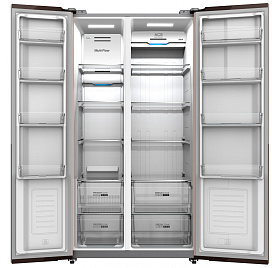 Двухдверный холодильник Hyundai CS5005FV нержавеющая сталь фото 2 фото 2
