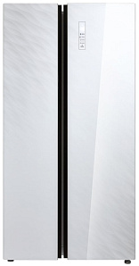 Узкий двухдверный холодильник Side-by-Side Korting KNFS 91797 GW